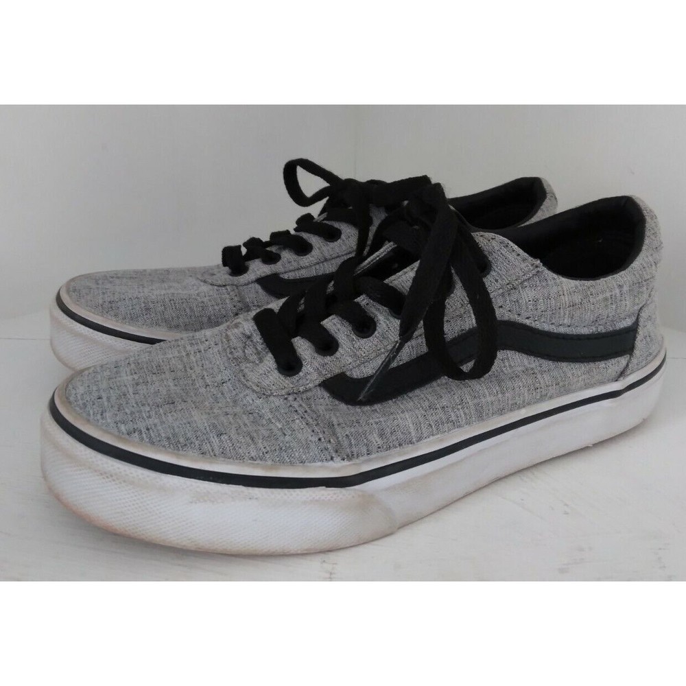 Vans OFF THE WALL Youth Size 3 Gray Black Skate Shoes 500714 Classic Sneakers - Picture 3 of 9